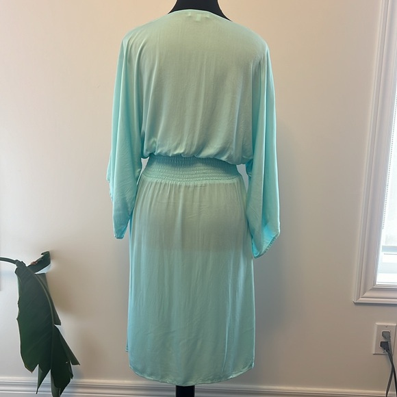 Babaton teal xs smocked dress - Picture 2 of 7